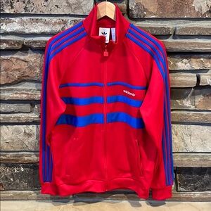 Adidas Originals The First Track Tops Jacket in Better Crimson Red and Blue